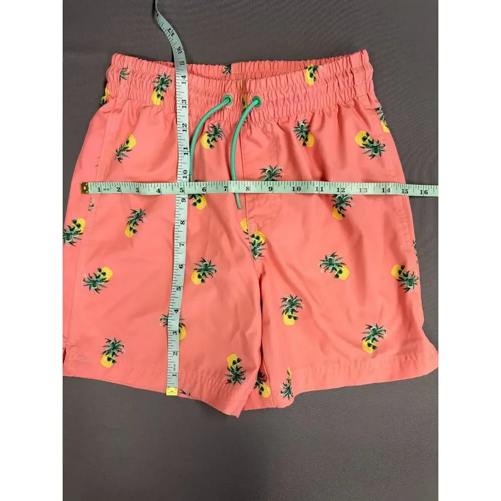 HAWAIIAN Swim Trunks BOYS Youth L 10-12 pineapples Swimming Shorts OLD NAVY